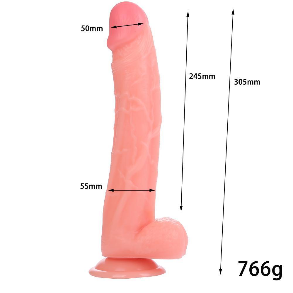 Big Size Dildo Ger Ek I Et Dokusunda B Y K Boy Realistik Penis Cm